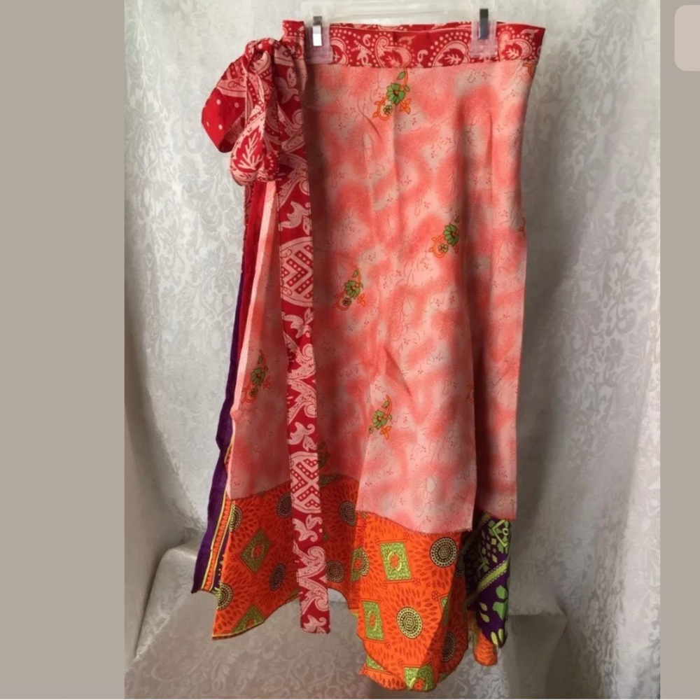 Vtg Festival Boho Wrap Skirt Baba Clothing